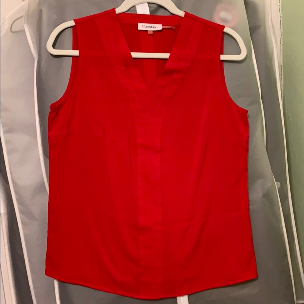 Calvin Klein V-Neck Sleeveless Top